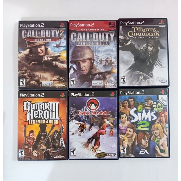 Sony PlayStation 2 Games Bundle Of 6 All Teen Rated (1 is missing instructions)